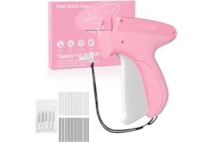 LIKJHBN Mini Stitch Gun for Clothes, Clothing Tag Gun, Tag Gun Quick Clothing Fixer with 6 Fine Needles, 2000 Pcs Tagging Gun Fasteners (1000 White & 1000 Black)