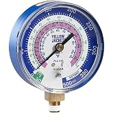 Yellow Jacket 49118 A2L Manifold Gauge - Blue, 3-1/8" (80mm), R-32/454B/410A PSI F