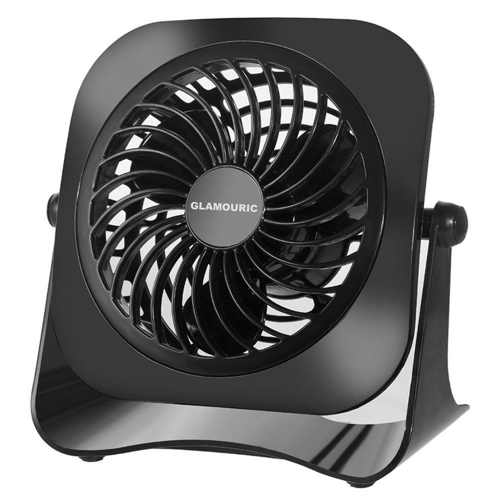 Desk USB Fan Glamouric Quiet Mini Personal Table Fan 4" Small Portable Size 642554751177 eBay