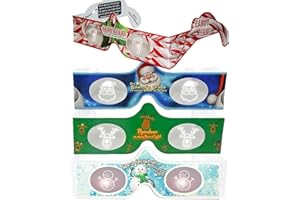 HOLIDAYEYES(R) 3D Christmas Glasses - Holiday Eyes Glasses Lights Turn into Magical Images Right Before Your Eyes! Our USA MADE Holiday Specs Are Perfect For Family and Friends! See Santa, Snowmen & More!
