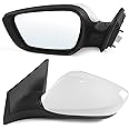 Paderson Left Driver Side Mirror Assembly Fits 2014 2015 2016 Hyundai Elantra with Power Glass Manual Folding without Blind Spot Glass Heated and Turn Signal Match to white (3Pins)