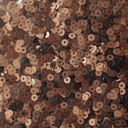 3mm FLAT SEQUINS ~ Premium BRONZE SILK FROST MATTE ~ Loose paillette sequins for embroidery, applique, arts, crafts, bridal wear and embellishment. Made in USA
