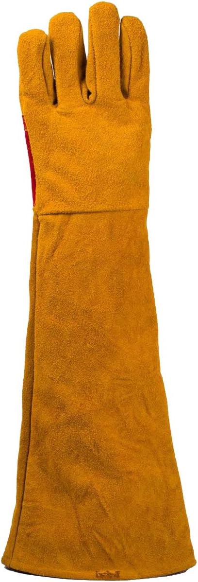 Magiin1 Pack Leather Welding Gloves 23.62" Extra Long Sleeves, Cut-Proof Labor Gloves, Thicken Extreme Heat Resistant Working Protect Gloves, Fireplace/Gardening Gloves - Image 5