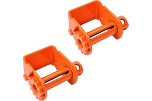 Iweshal 2 Pack Sliding Winch, Heavy Duty Sliding Winch for Flatbed Trailers, Trucks and Winches, Painted Durable Carbon-Steel Construction, Standard Sliding Tie Down Winch (Orange)
