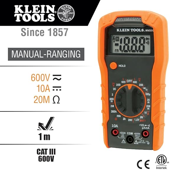 KLEIN TOOLS 69149P ELECTRICAL TEST KIT WITH DIGITAL MULTIMETER, NON-CONTACT VOLTAGE TESTER AND ELECTRICAL OUTLET TESTER, LEADS AND BATTERIES