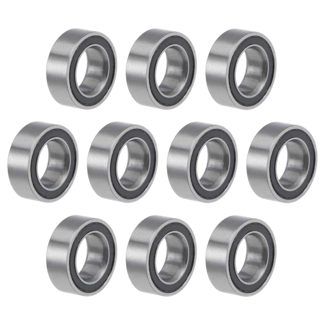 sourcing map MR74-2RS Deep Groove Ball Bearings 4mm Inner Dia 7mm OD 2.5mm Bore Double Sealed Chrome Steel Z2 10pcs