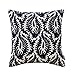 HWY 50 Decorative Couch Throw Pillow Covers 18x18 Inch Embroidered Cotton Branches Accent Throw Pillows Case Cushion Cover for Living Room Bed 1 Piece Navy Blue