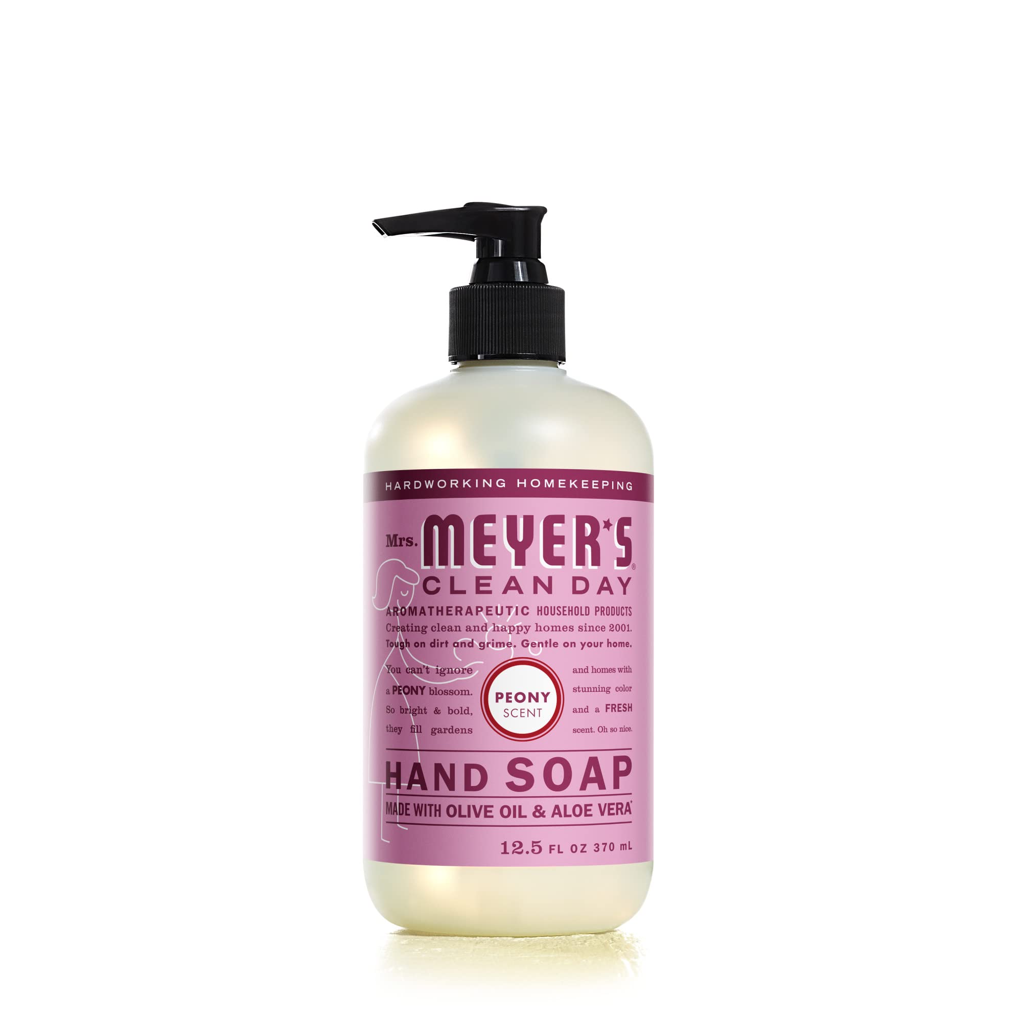 Photo 1 of MRS. MEYER'S CLEAN DAY Hand Soap, Made with Essential Oils, Biodegradable Formula, Peony, 12.5 fl. oz