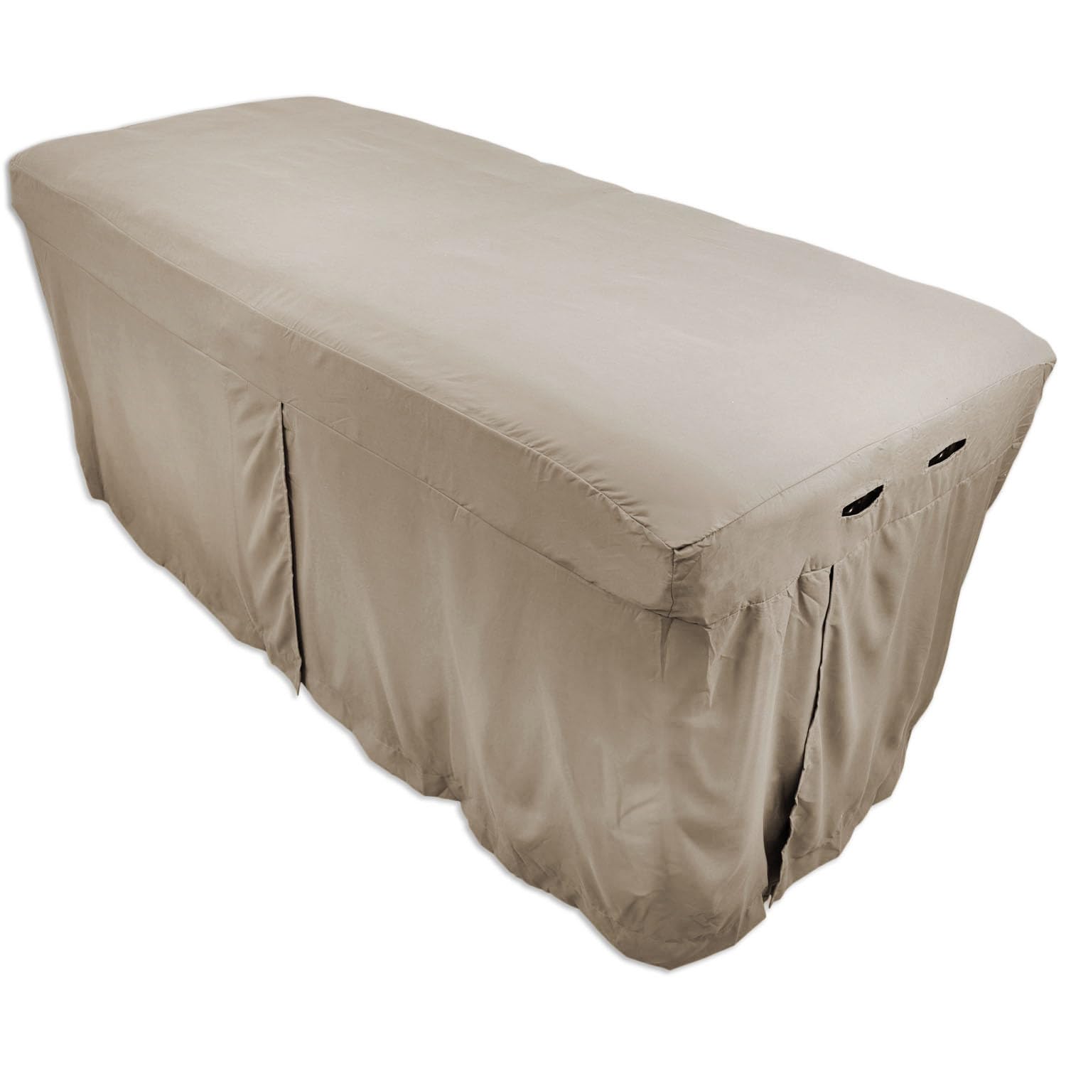 Photo 1 of Microfiber Massage Table Skirt by Body Linen - Massage Table Bed Skirt to Fit Standard Size Massage Tables - Lightweight, Super Soft and Stain-Resisting - Walnut Brown