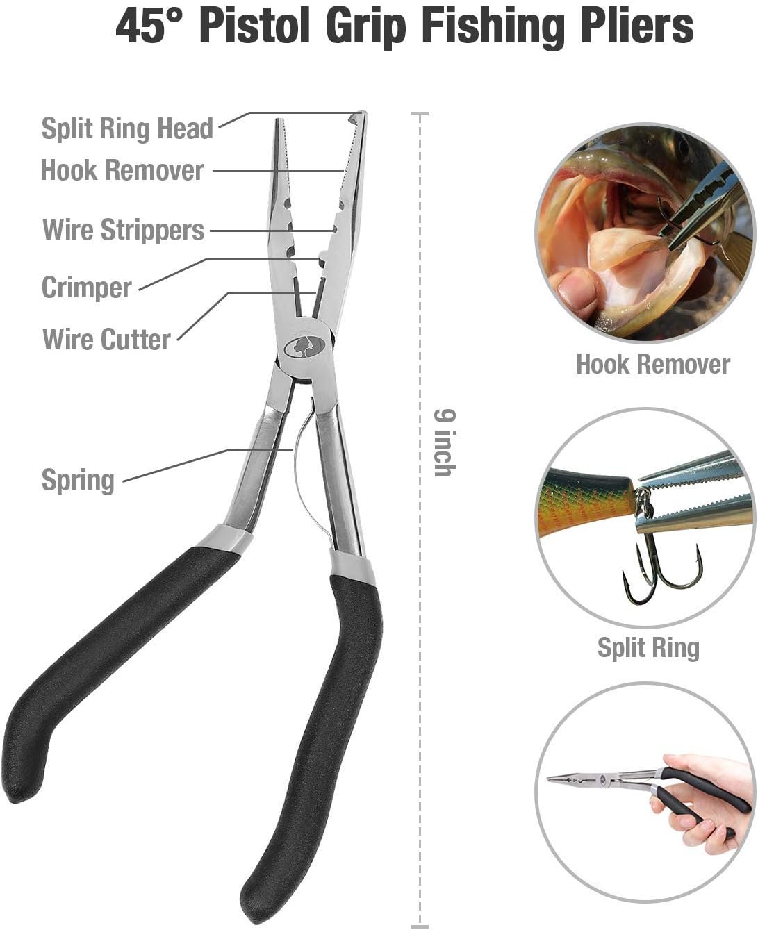 pistol grip fishing pliers