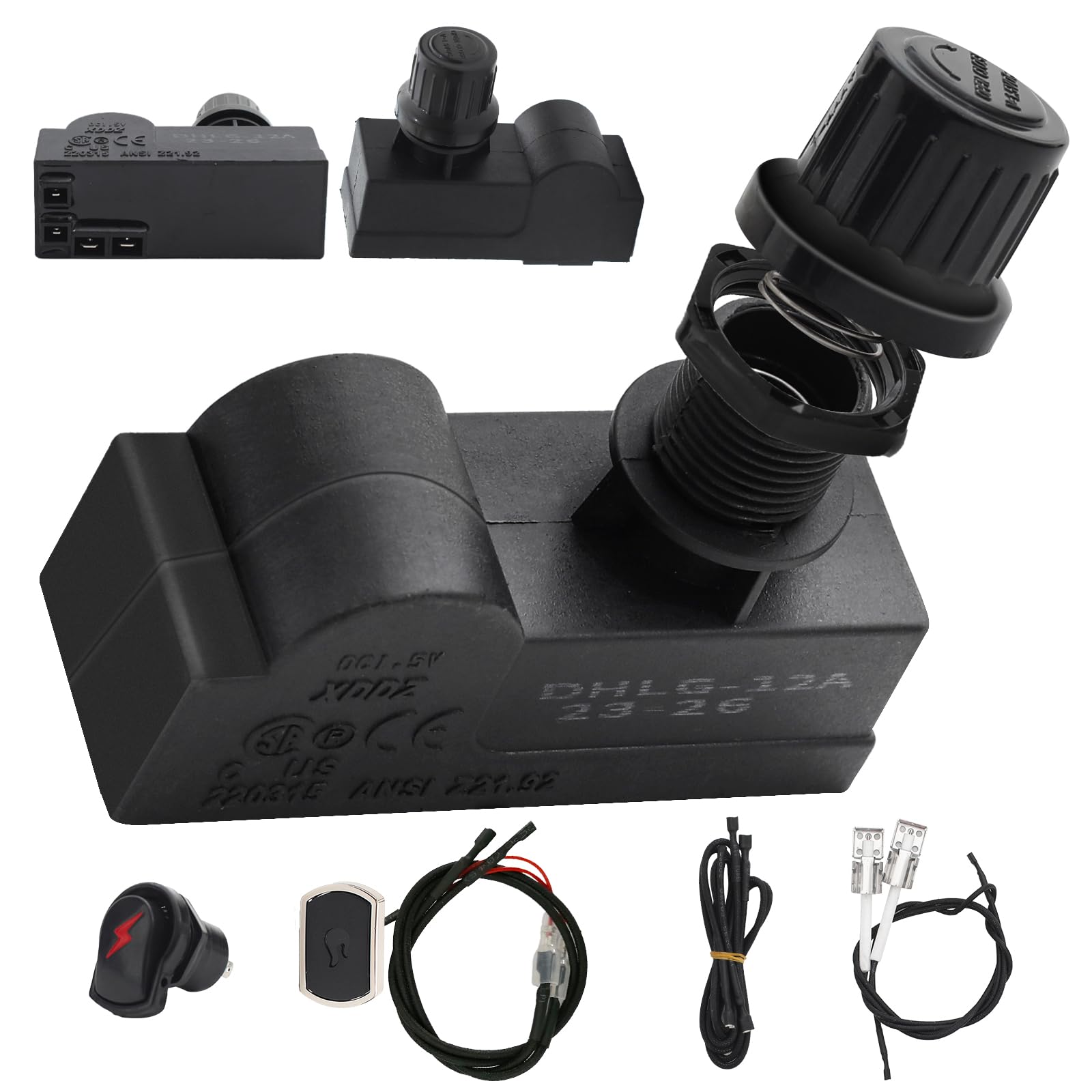 Photo 1 of BBQration G350-0017-W1 Grill Igniters for Charbroil Ignitor Replacement Kit, 2-Outlets Electronic Ignition Module w/Wires and 2 Push Buttons, Grill Ignitor for Charbroil Surefire Ignition Systems