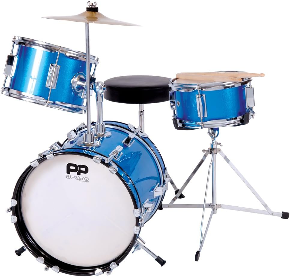 Performance Percussion PP101BL Kit de Batterie Junior 3 Pièces Bleu