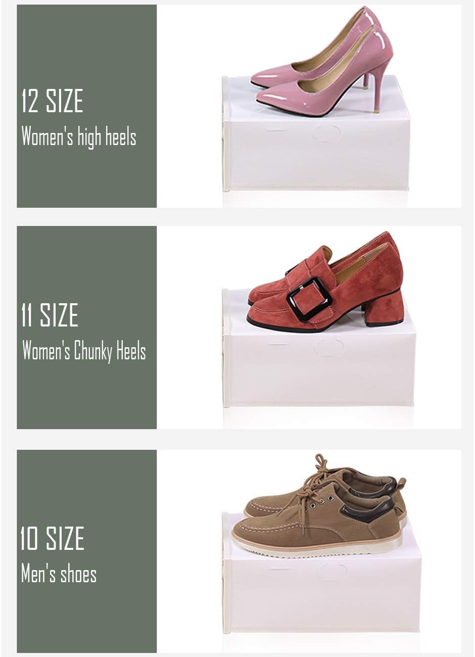 clear shoe box drawers on Amazon Com Shoe Storage Boxes 12 Pack Clear Plastic Stackable Home Improvement