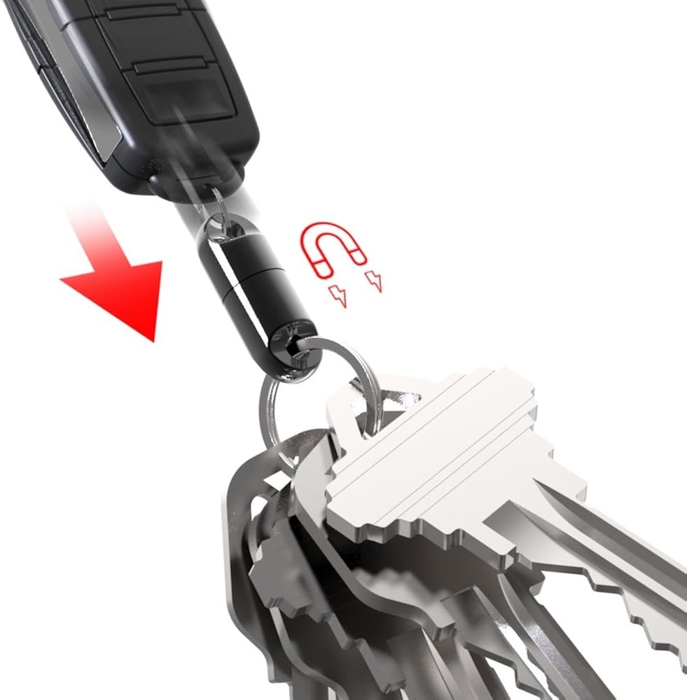 KeySmart MagConnect - Quick, Secure Key Attachment to Bag, Purse & Belt - Easy Access to Keys (1 Pack): Sports & Outdoors