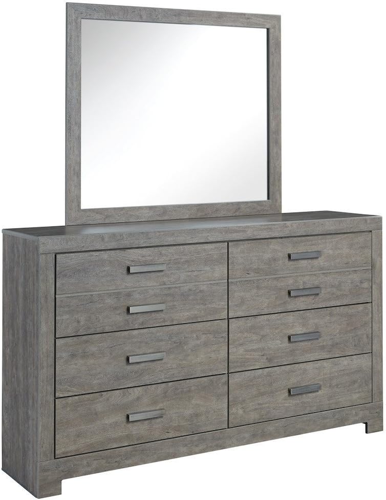 Amazon Com Culverbach Six Drawer Dresser And Mirror Weathered