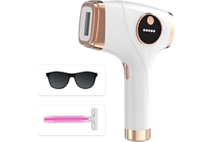 Huotwoe Upgraded Flashes IPL Permanent, Device with 5 Levels Adjustable for Women & Men's Facial Legs Arms Bikini Line at-Home Use