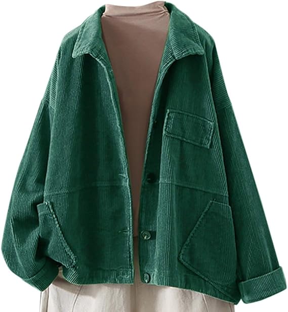 Amazon Oiwenjuanh コート コーデュロイ レディース カーデイガン ファッション 春秋冬 アウター コート ビジネス シンプル チェスターコート 軽量 防風 ゆったり カジュアル おおきいサイズ 人気 レディース かわいい おしゃれ コート ジャケット 通販