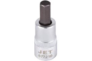 JET 677210-3/8 Drive, 5/16", Long Ball Nose Hex Bit, 2" Length, SAE Chrome Socket