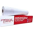 Frisco Craft Transfer Tape for Heat Vinyl - Iron on Clear Transfer Tape for Printable and Patterned Htv, Indoor & Outdoor Adhesive Vinyl - Reusable Up to 5 Times, High Tack (12" x 50 ft)