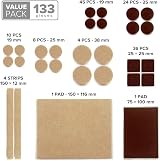 X-ProtectoR Premium Two Colors Pack Furniture Pads 133 Pieces Brown Beige view 5