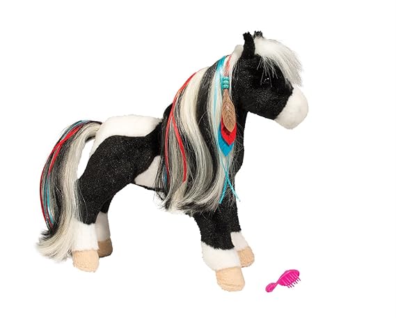 Cuddle Toys 762 Warrior PRINCESS HORSE Prinzessin kämmbare Haare Pferd schwarz/weiß Kuscheltier Plüschtier Stofftier Plüsch S
