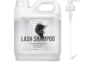 TWILASH BY DLY Lash Shampoo Bulk, Eyelash Cleanser for Extensions 2 Liters, Dispenser Pump, Non-irritating or Burning Eyelid Foaming Cleanser for Professional Salon and Home Use (Classic Charm-2L)