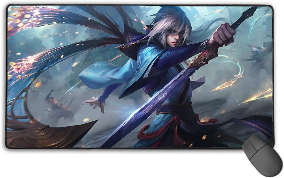 LOL Long Mouse Pad Large Size Mouse Pad for Computers, Laptop, Office & Home in (League Legends, Talon）
