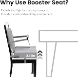 PandaEar Toddler Booster Seat with Backrest Travel High Chair Cushion view 2