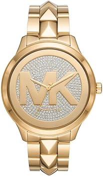 relogio mk dourado