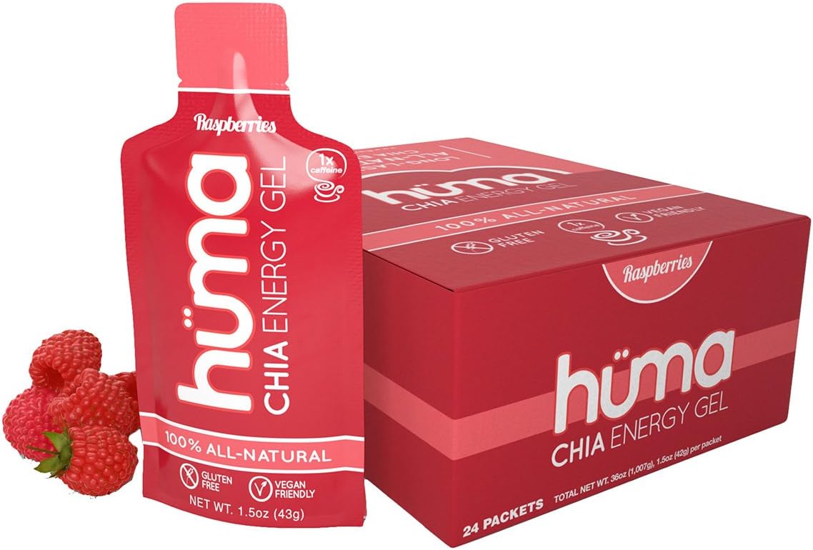 Huma Products Chia Energy Gel - 100% All Natural Raspberries 24 ...