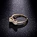 DIFINES Redbarry Cute Bow Knot CZ 18k Gold Plated Engagement Promise Rings for Girls Women,Size 5.5 to 9