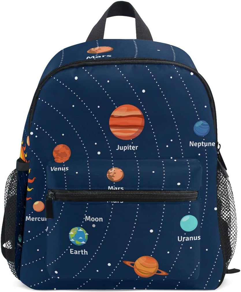 Educational Solar System Orbits And Planets Mini Kids Backpack Pre-School Kindergarten Toddler Bag