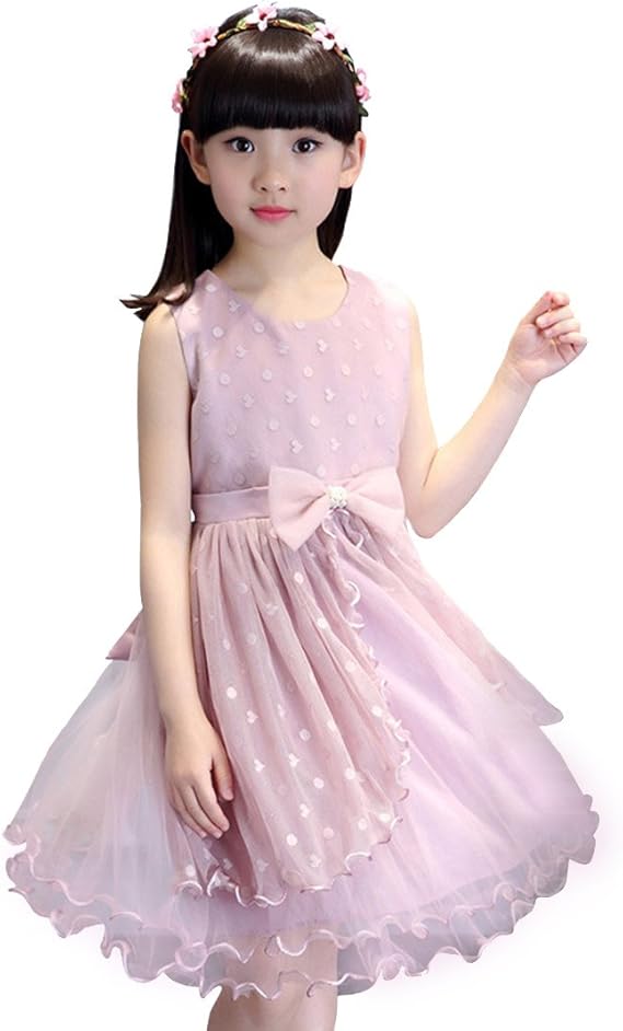 Amazon プリンセス変身 レース ノースリーブ ドレス ワンピース 女の子 子供服 リボン 蝶結び 子供ドレス チュールドレス 誕生日 通学 入園 入学 卒業 発表会 七五三 結婚式 Gaorui ガオルイ ワンピース チュニック 通販