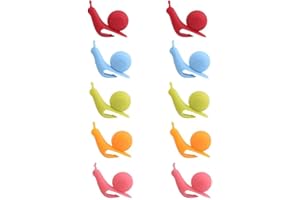 HUOZHI 10-Pack Silicone Snail Tea Bag Clips - Cute Colorful Cup Edge Holders for Tea Bags