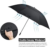 G4Free Golf Umbrella 55/63/69/72/80 Inch Windproof Double Canopy Auto Open view 8