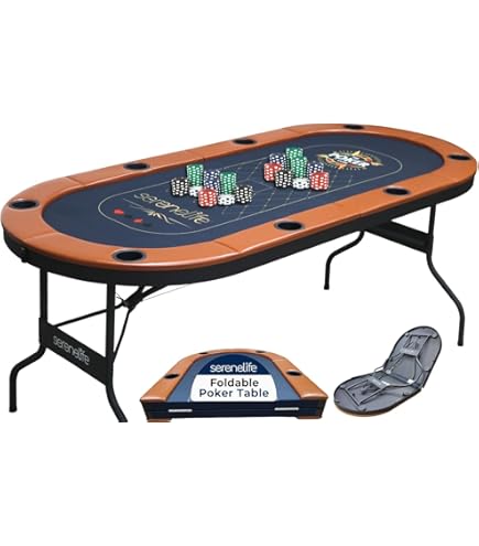 Poker Table Drink Cart With Casters - 12x18 Inch Side Table With 2 Cup Holders, Rolling Snack Cart For Game Nights