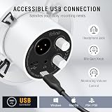 FIFINE XLR USB Dynamic Microphone K688 White with Mute Gain Headphones Jack view 4