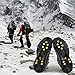 Gpeng Crampons Ice Cleats for Shoes and Boots Women Men Kids Anti Slip 19 Spikes Stainless Steel Microspikes for Hiking Fishing Walking Climbing Jogging Mountaineering-Yellow-L