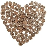 Shaped Rustic Wooden Love Heart Crafts Wedding Table Scatter Decoration (100pcs)
