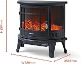 Warmlite WL46017 Bath Log Effect Fire 1800W Adjustable Thermostat Black view 6