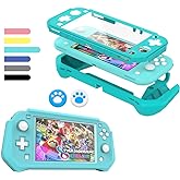 FIWWAT Switch Lite Case Protective Case for Nintendo Switch Lite, Compatible with Nintendo Lite Screen Protector Cover Hand Grip Cover with Detachable TPU+Built-in PC Screen, Blue
