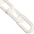 Mr. Chain Plastic Barrier Chain, White, 2-Inch Link Diameter, 10-Foot Length (50001-10)