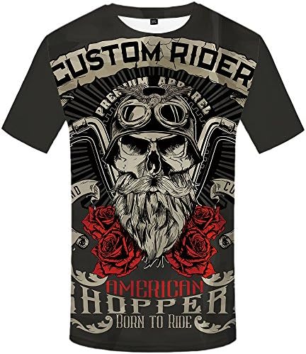 KYKU 3D T Shirt Funny T-Shirt Men Casual Print Short Sleeve Mens Clothing Top