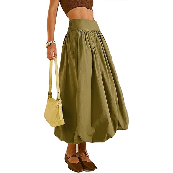 【Loulouseoul】24fw Unbar Frill Maxi Skirt Women's 2024 Casual Maxi Long Skirt Solid Frill Trim Ruffle