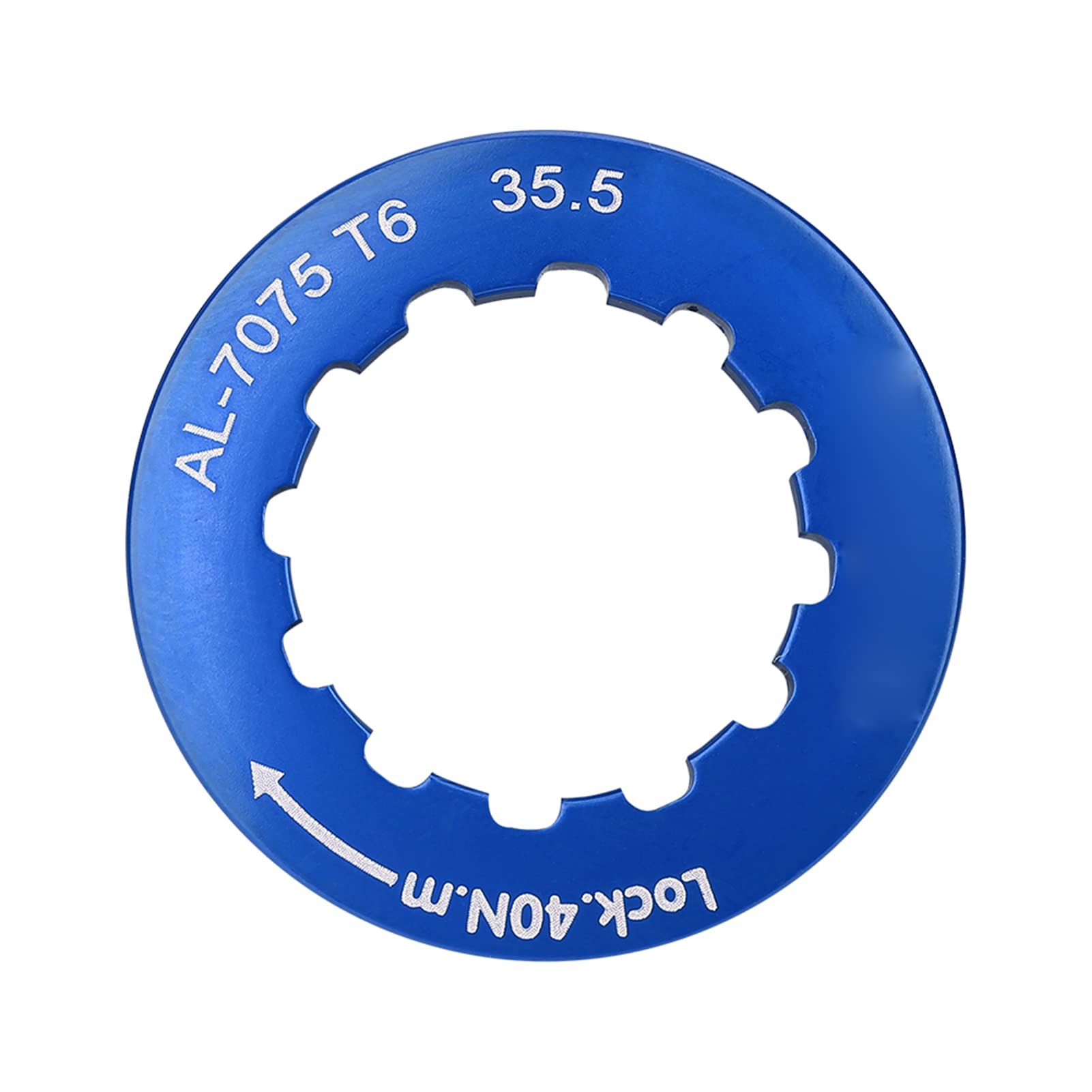 VGEBY1 Cassette Lock Ring, Bicycle Fixed Flywheel Cassette Lockring Cycling Accessory(Blue)