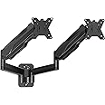 MOUNTUP Dual Monitor Wall Mount for 2 Max 32 Inch Computer Screen, Fully Adjustable Gas Spring Double Monitor Arm, Wall Mounted Monitor Holder Support 2.2-17.6lbs Display, VESA Bracket 75x75, 100x100