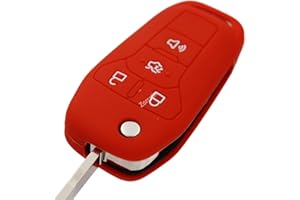 ZORRATIN Silicone Rubber Key Fob Case Key Covers Protectors for Ford Fusion Transit (Flip Key)