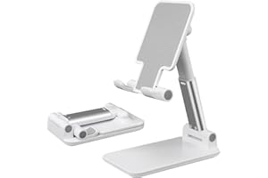 EMOMAS Cell Phone Stand for Desk,Angle Height Adjustable Phone Holder for Office,Compatible with iPhone15 14 13 12 11 Pro XS Max XR 8 7 6S Plus,Samsung S20+Note10,Tablets,Charging Accessories