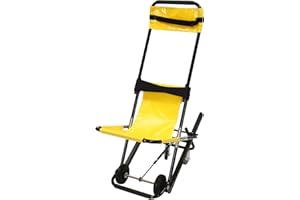 DNYIOVPL Manual Lift Stair Chair, 350lbs Portable Folding Transportation Climbing Stair Chair, Transport Chair Elevator with 2 Wheels for Daily Transfer Emergency Evacuation Chair to Assist Moving Elderly