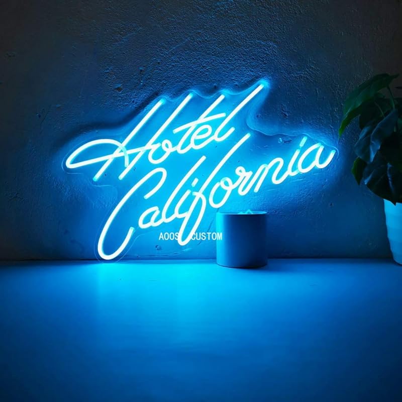 Hotel California Custom Dimmable LED Neon Signs for Wall Decor